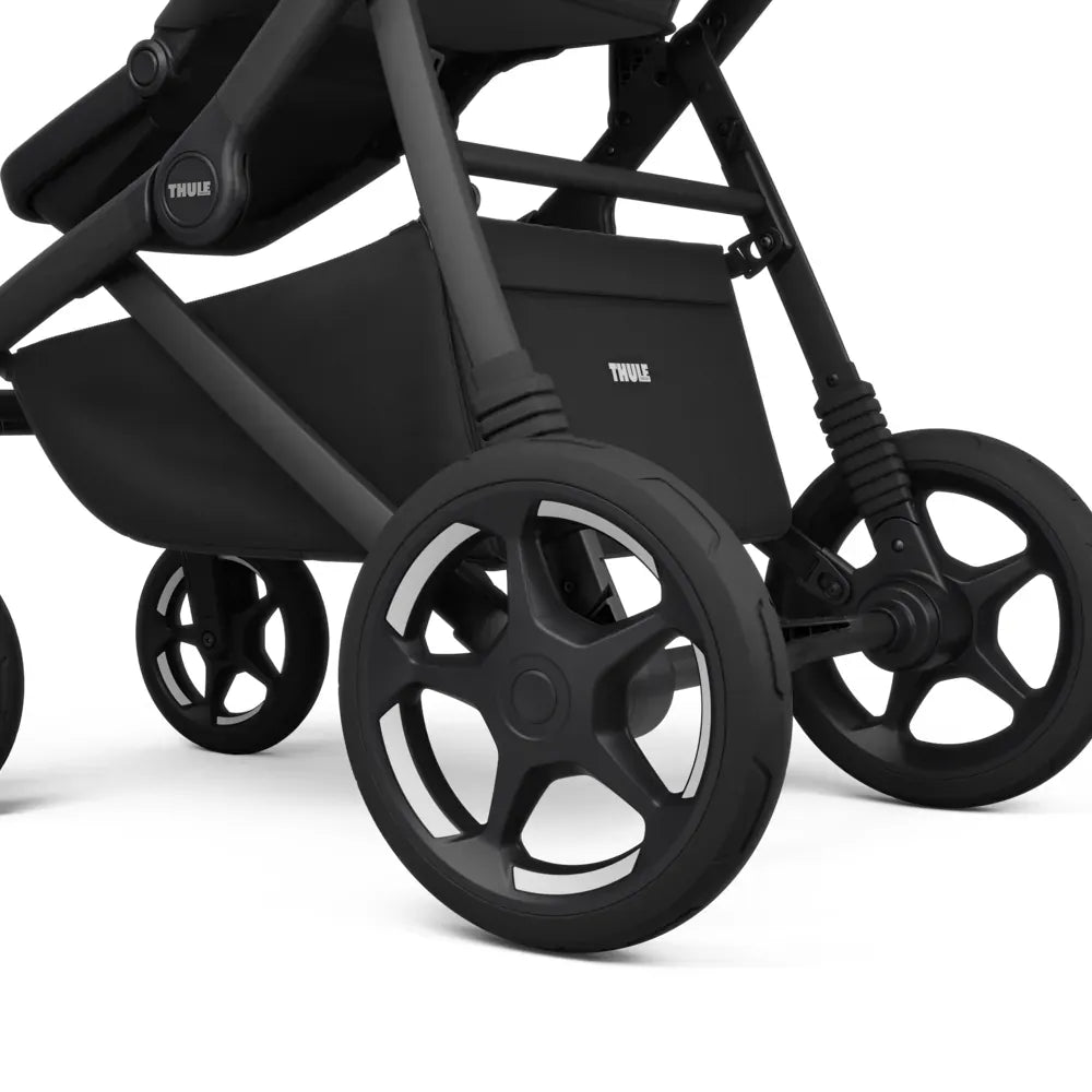 Thule Sleek 2 Double Stroller + Bassinet Bundle - Black