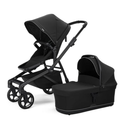 Thule Sleek 2 Single-to-Double Stroller + Bassinet Bundle - Black