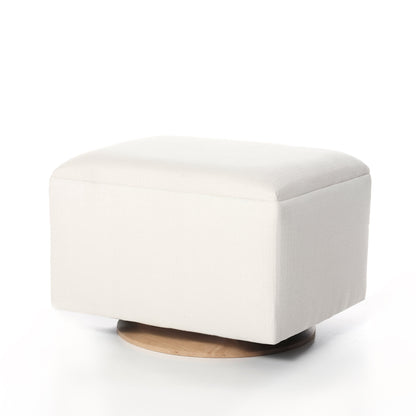Oilo Small Stationary Rectangle Ottoman With Wood Base -