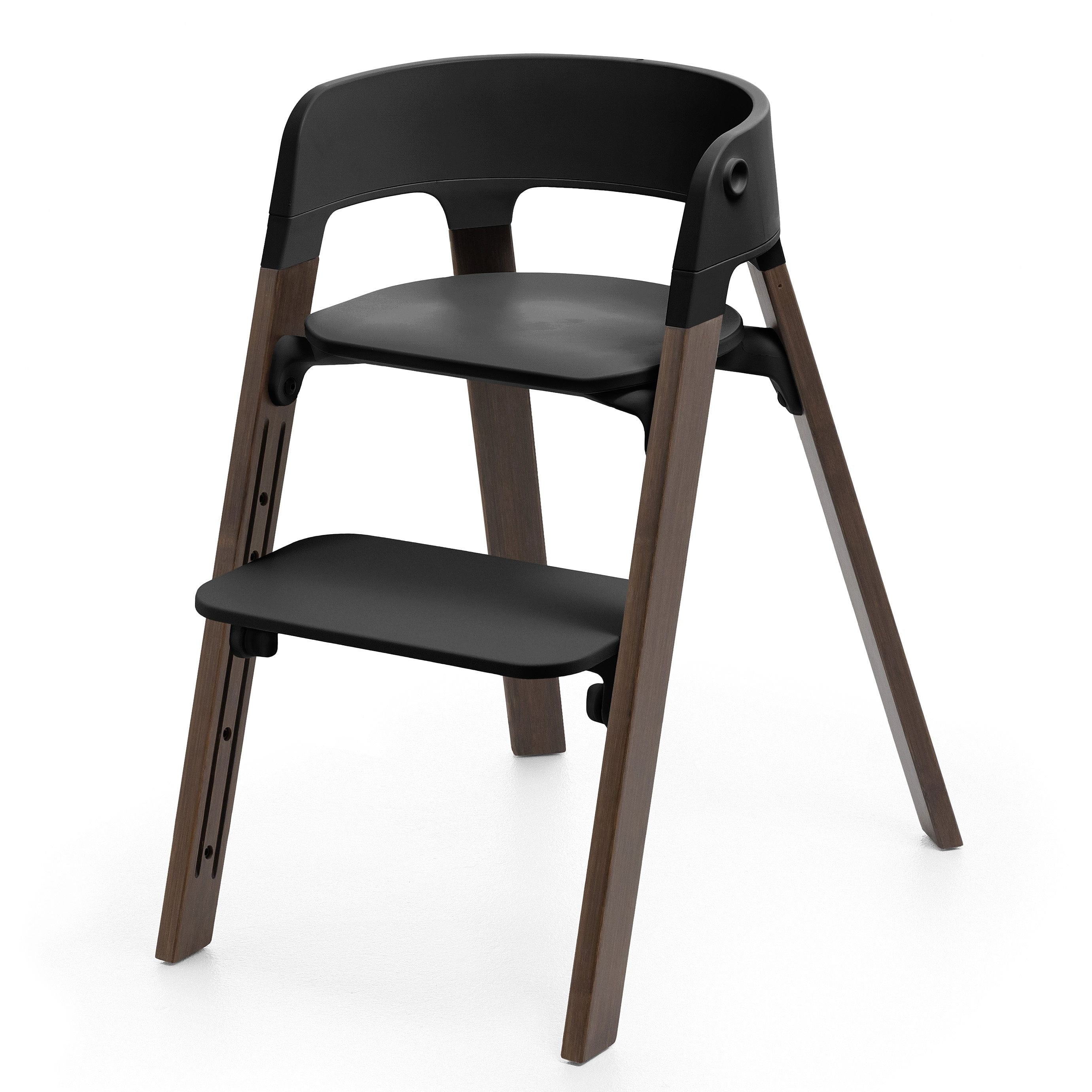 STOKKE STEPS チェア BLACK Stokke Steps High Chair (2026) - Black / Warm Brown – Albee Baby