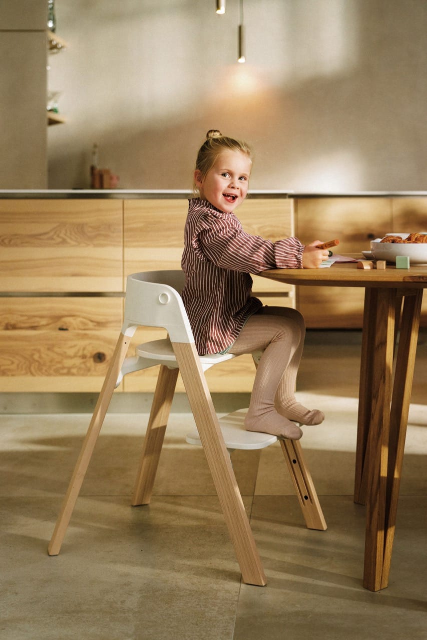 Stokke Steps High Chair (2026) - White / Natural