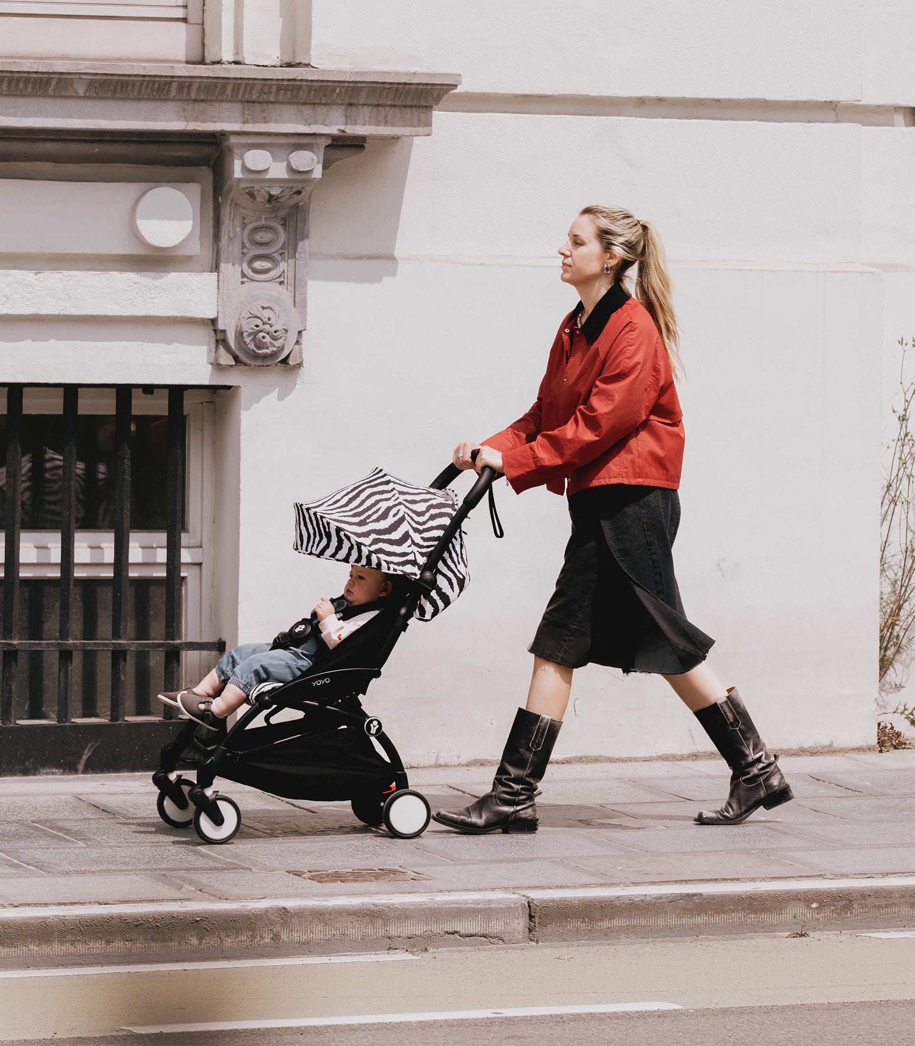 Stokke YOYO3 Ultra Compact 6+ Stroller (One Box) - Black / Zebra (Wild Collection) - 654400