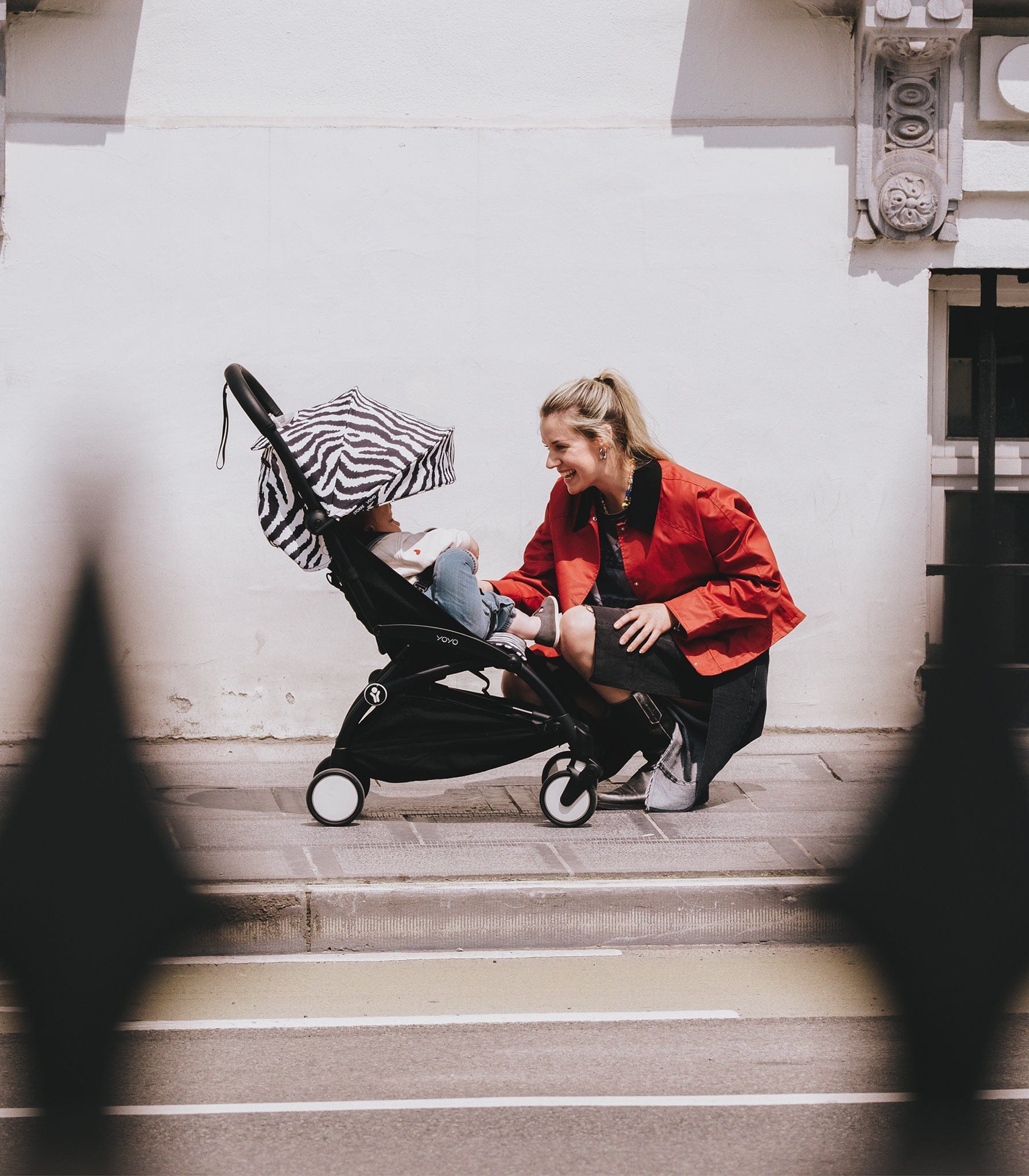 Stokke YOYO3 Ultra Compact 6+ Stroller (One Box) - Black / Zebra (Wild Collection) - 654400