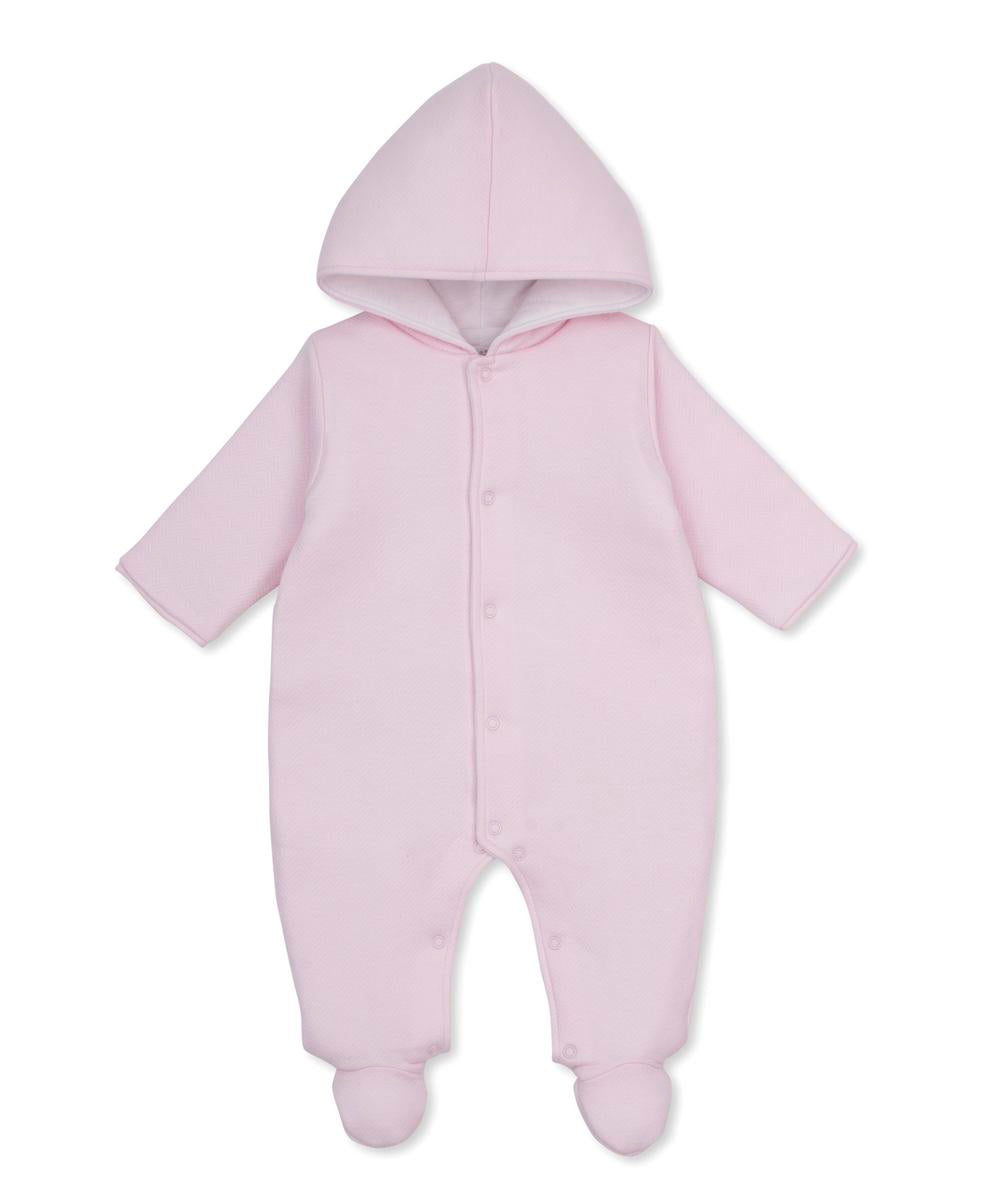Kissy Kissy Jacquard Footed Bunting - Baby Blessings, Pink, 6-9M