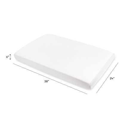 Babyletto Mini Crib Sheet in GOTS Certified Organic Muslin Cotton - White - T29436