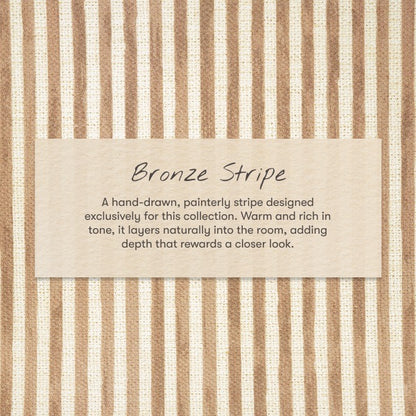 Babyletto bronze stripe fabric swatch with vertical painterly lines