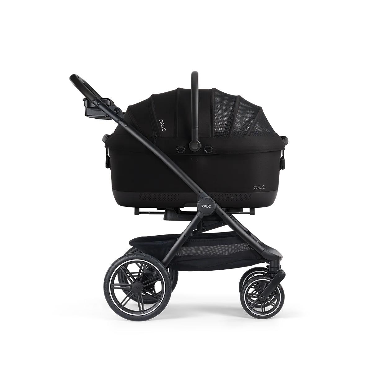 Tavo Pets Maeve iso7X-R Wind + Roscoe Trek Pet Travel System Bundle - Onyx