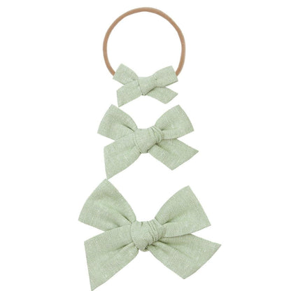 Lou Lou & Company Classic Bow Headband - Sage (Large)
