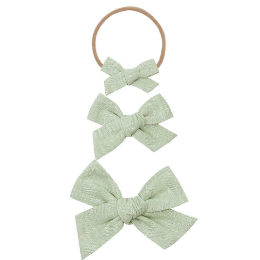 Lou Lou & Company Classic Bow Headband - Sage (Large)