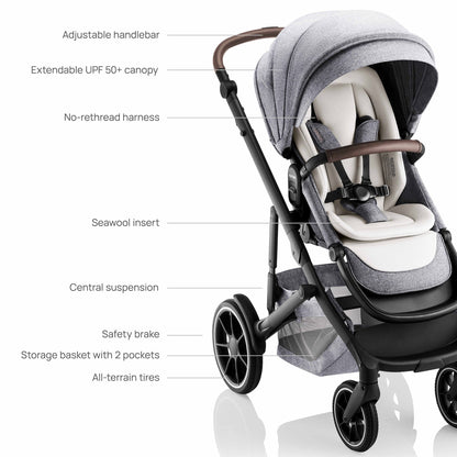 Romer Juni + Tura Travel System With Versa Base - Pearl