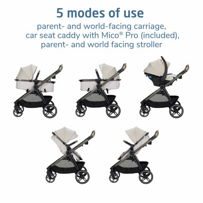 Maxi-Cosi Zelia Pro 5-in-1 Travel System - Classic Oat