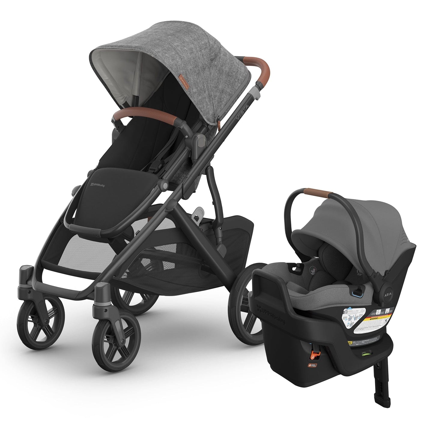 UPPAbaby Vista V3 + Aria V2 Travel System Bundle - Greyson / Greyson - TRVL-ARIA-V2-0303-VSO-NA-GRY