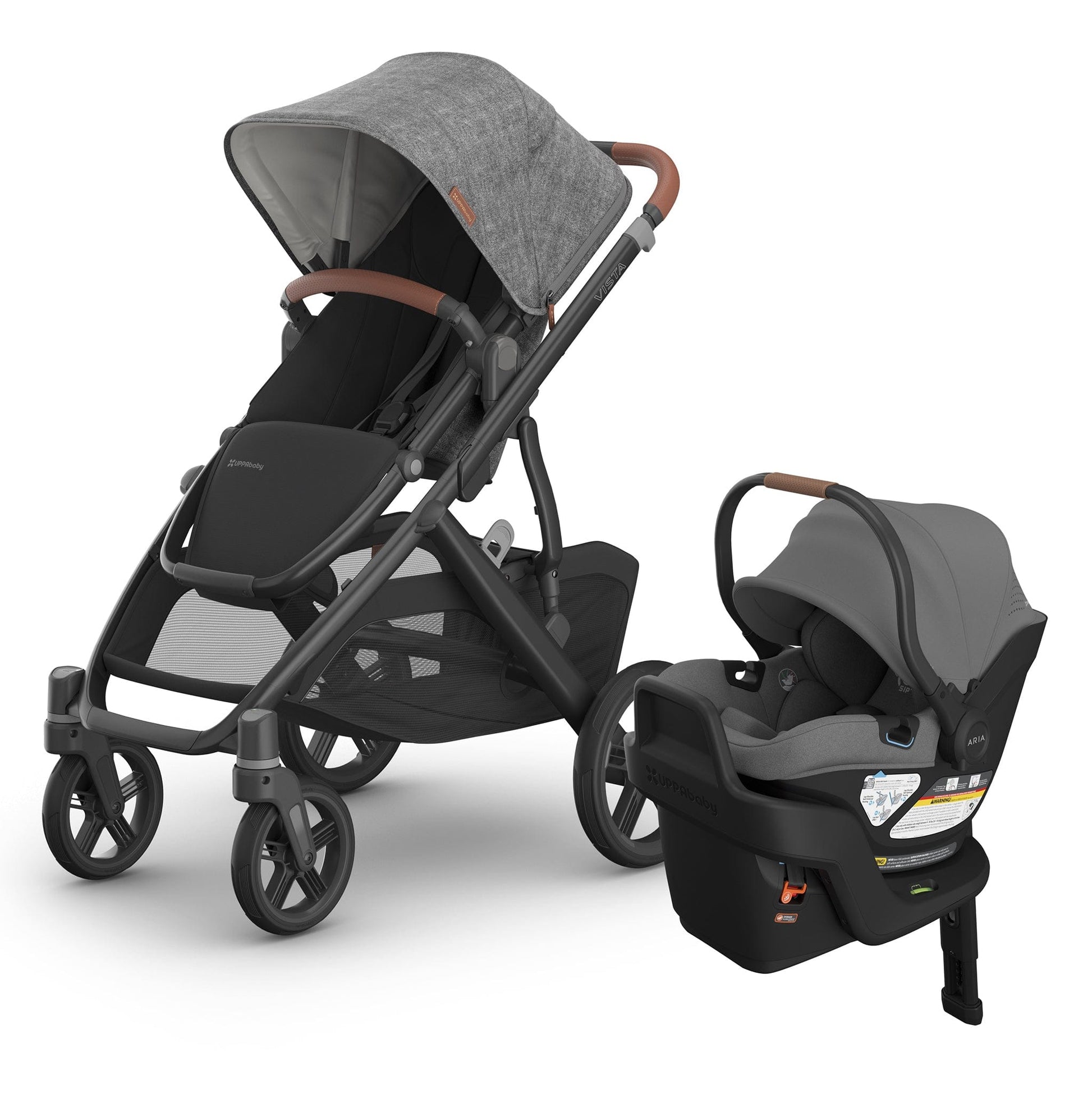 UPPAbaby Vista V3 + Aria V2 Travel System Bundle - Greyson / Greyson - TRVL-ARIA-V2-0303-VSO-NA-GRY