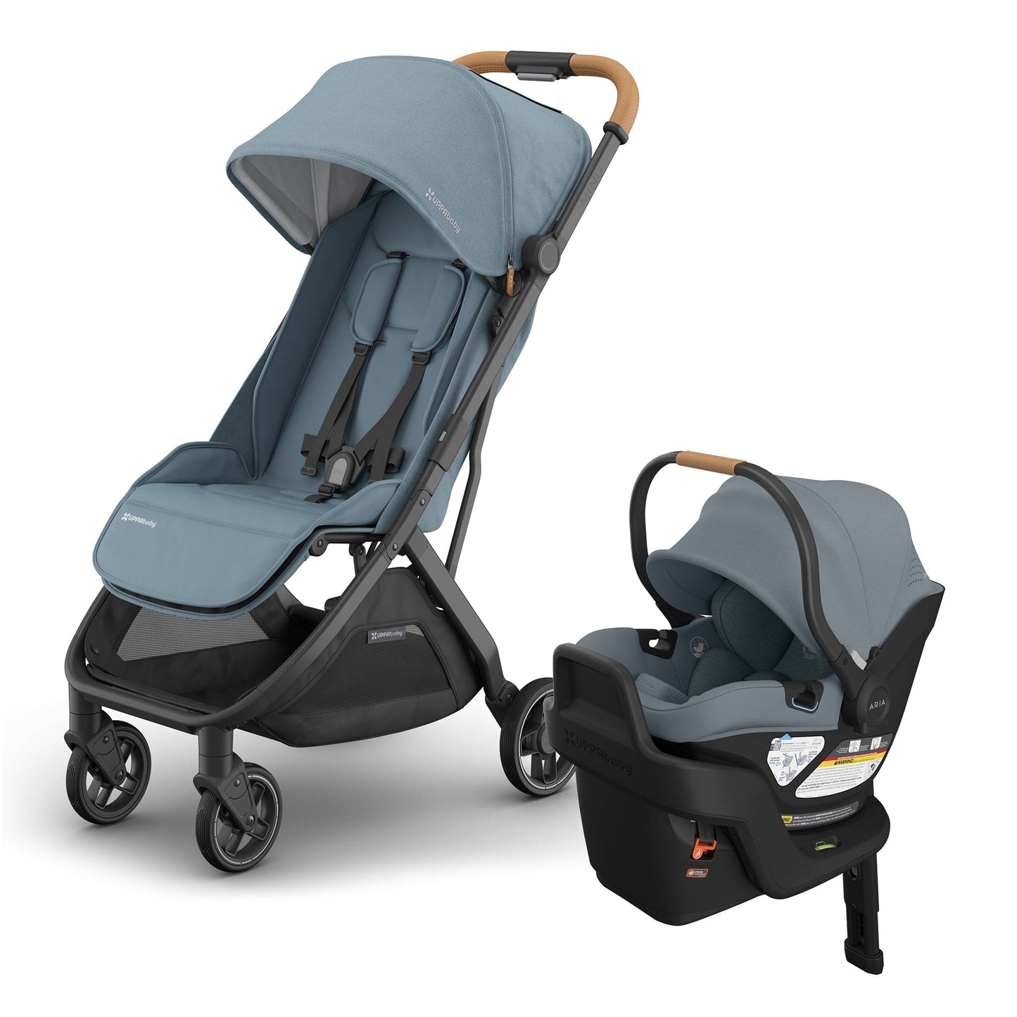 UPPAbaby Minu V3 Compact Stroller + Aria V2 Travel System Bundle - Dillan - TRVL-ARIA-V2-0803-MIN-NA-DIL