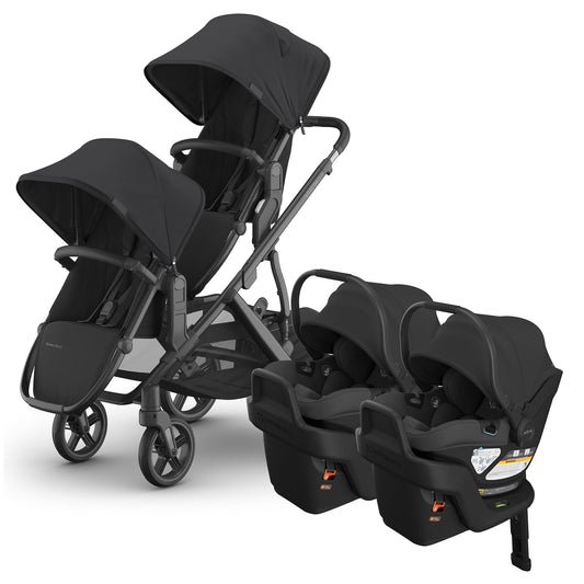 UPPAbaby Vista V3 Twin Stroller with RumbleSeat V3 + Aria V2 Travel System Bundle - Jake / Jake - TWIN-V3-TRVL-ARIA-V2-0303-VSO-NA-JKE