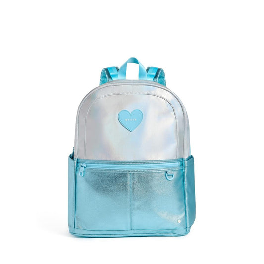 State Bags Kane Double Pocket Large Backpack - Blue Iridescent
