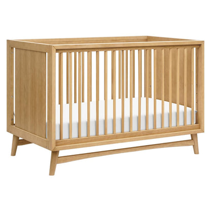 Babyletto Peggy Mid-Century 3-in-1 Convertible Crib w/Toddler Bed Conversion Kit - Honey - M15401HY