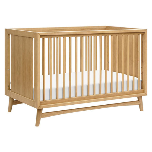 Babyletto Peggy Mid-Century 3-in-1 Convertible Crib w/Toddler Bed Conversion Kit - Honey - M15401HY