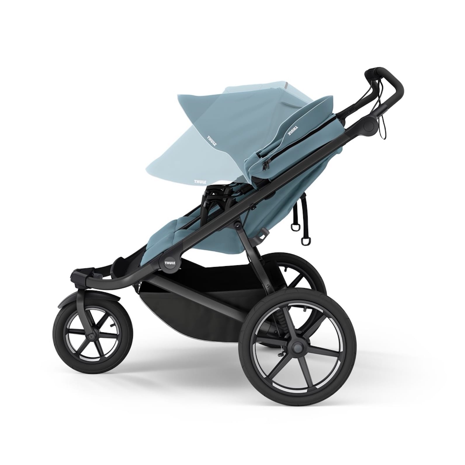 Thule Urban Glide 3 Double Jogging Stroller with Magnetic Buckle - Mid Blue (Albee Exclusive) - 10101714