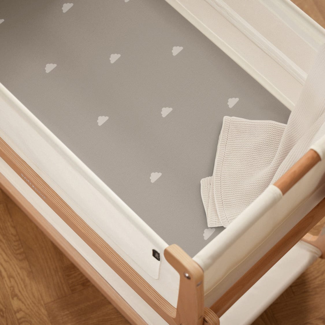 Snuz Bassinet Fitted Sheets, 2 Pack - Grey/Cloud - USBD028BP