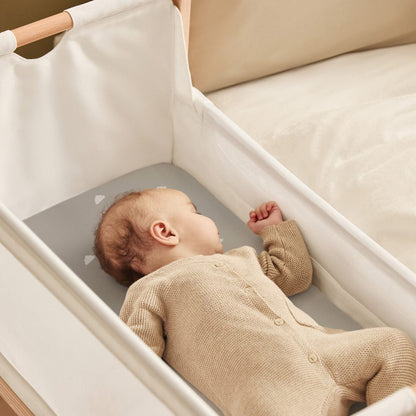 Snuz Bassinet Fitted Sheets, 2 Pack - Grey/Cloud - USBD028BP