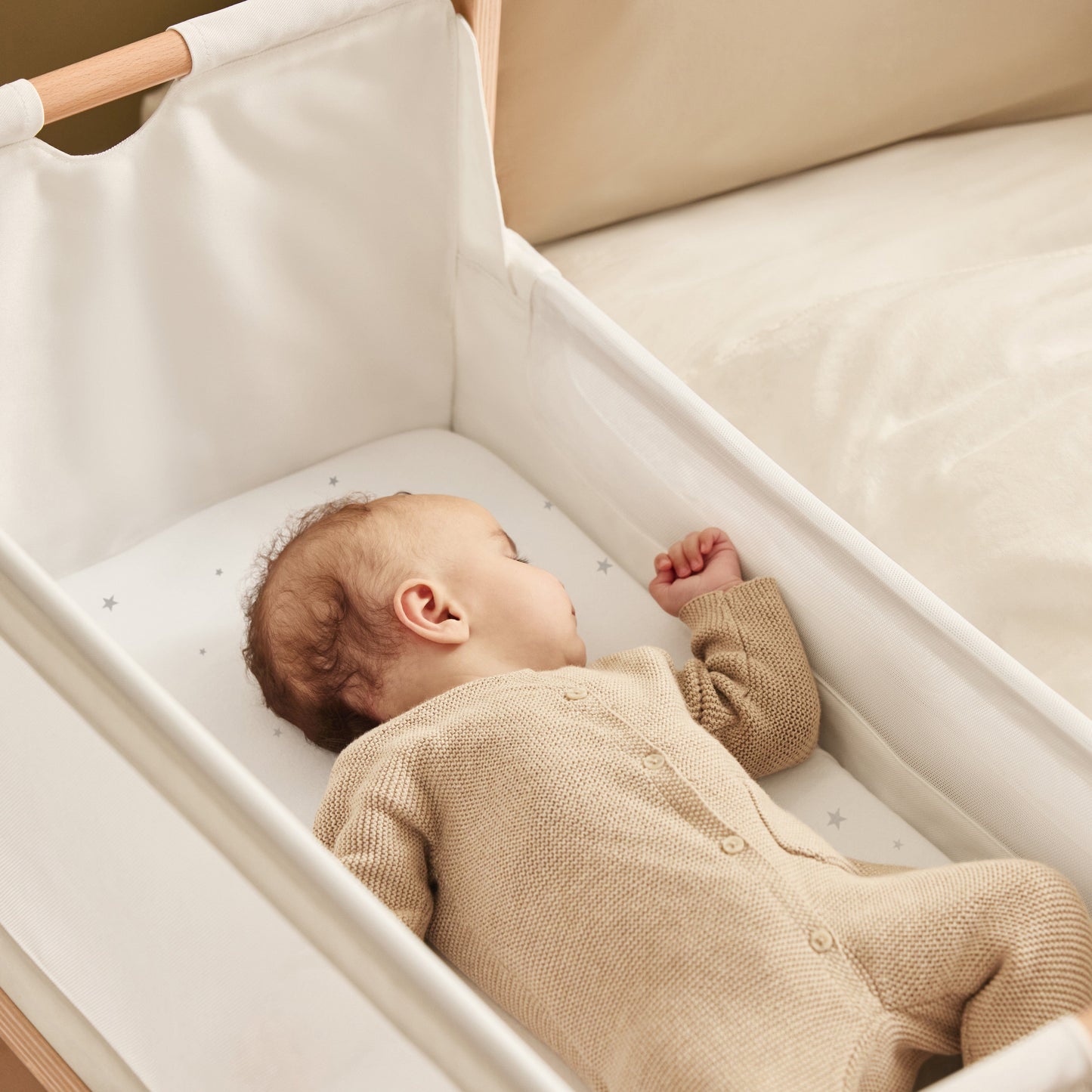 Snuz Bassinet Fitted Sheets, 2 Pack - White/Star - USBD028BQ