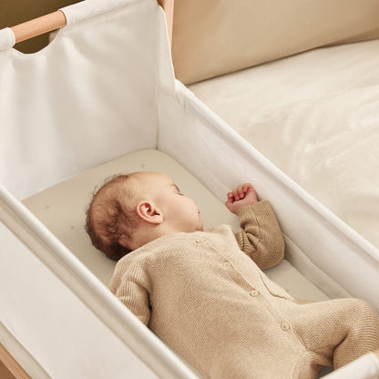 Snuz Bassinet Fitted Sheets, 2 Pack - Cashmere/Cross - USBD028BS