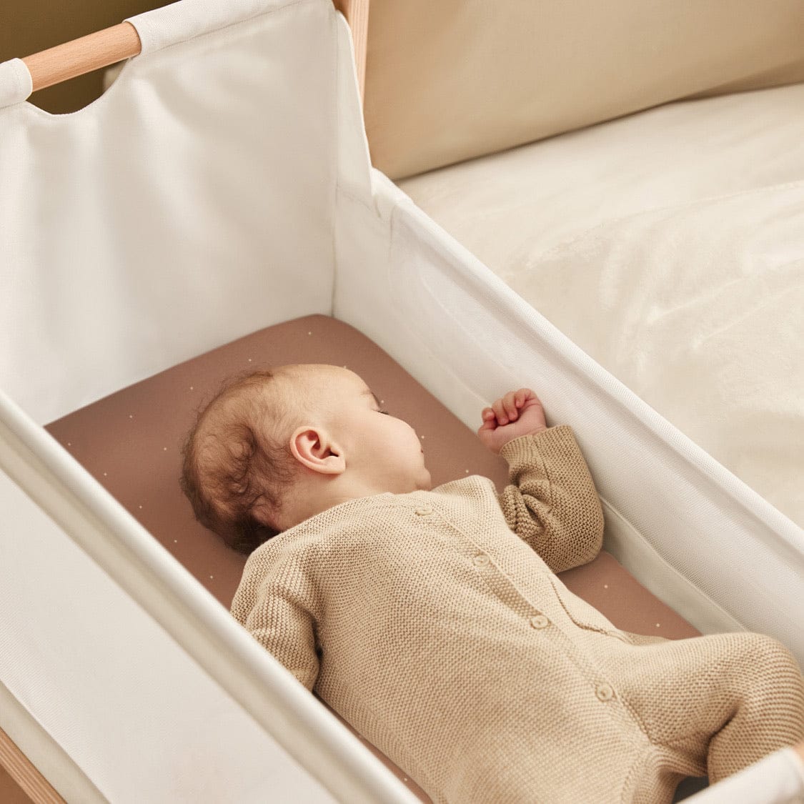 Snuz Bassinet Fitted Sheets, 2 Pack - Blush/Dot - USBD028BU