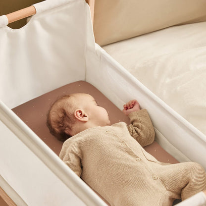 Snuz Bassinet Fitted Sheets, 2 Pack - Blush/Dot - USBD028BU