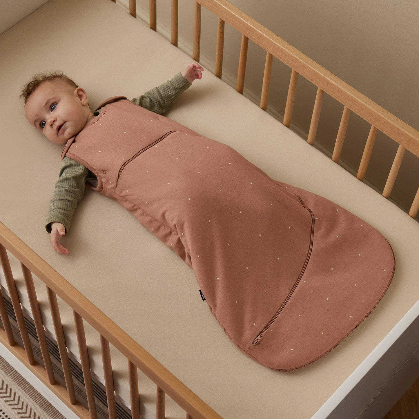 Snuz SnuzPouch Sleeping Bag, 1.0 TOG - Blush/Dot (0-6 months) - USSW008AG