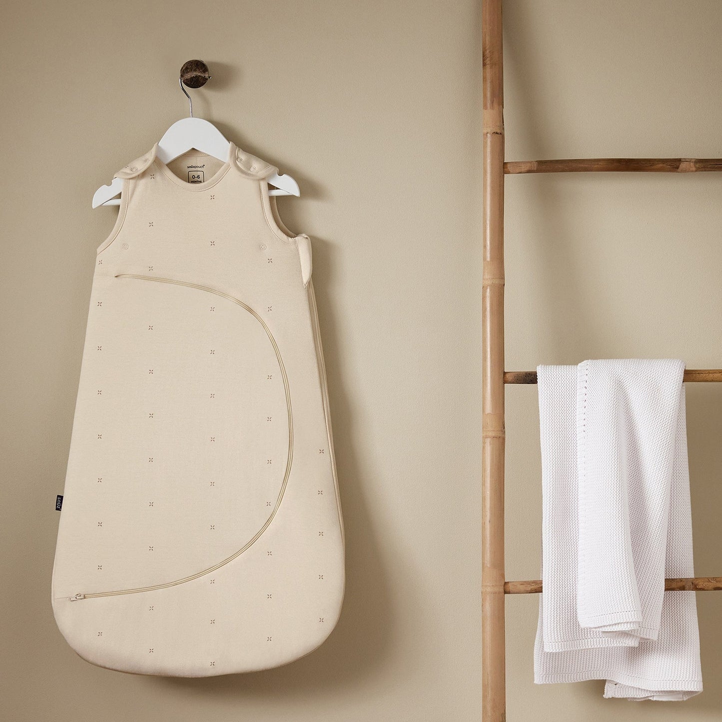 Snuz SnuzPouch Sleeping Bag, 1.0 TOG - Cashmere/Cross (6-18 months) - USSW008CE