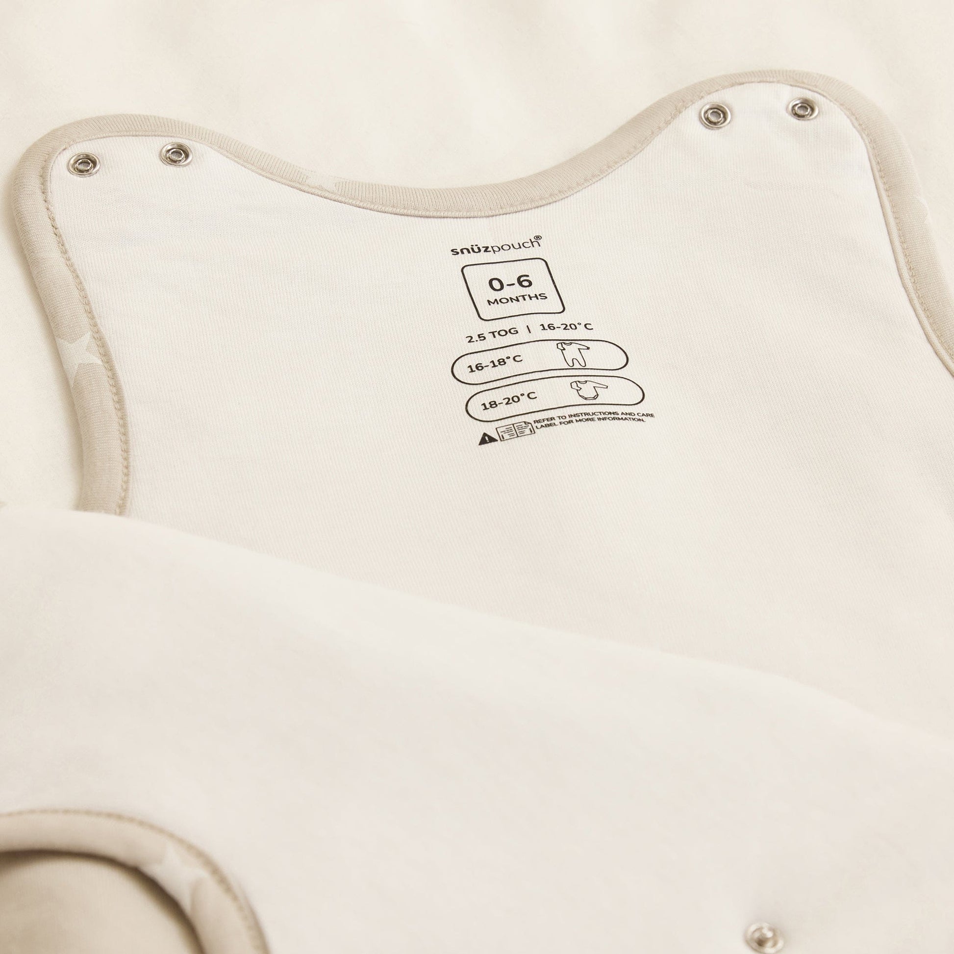 Snuz SnuzPouch Sleeping Bag, 2.5 TOG - Cashmere/Cross (6-18 months) - USSW008DE