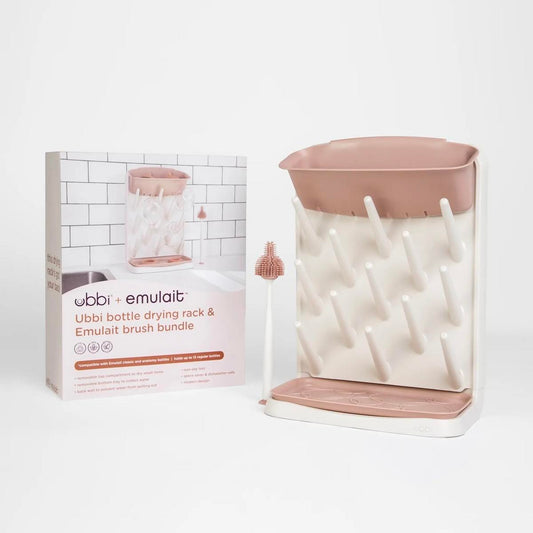 Emulait x Ubbi Drying Rack & Bottle Cleaning Brush - AS-CO-DRBB-UB