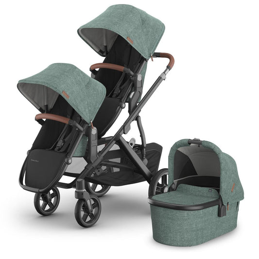 UPPAbaby Vista V3 Double Stroller with RumbleSeat V3 + Bassinet Bundle - Gwen - DBL-V3-BAS-0303-VSO-NA-GWN