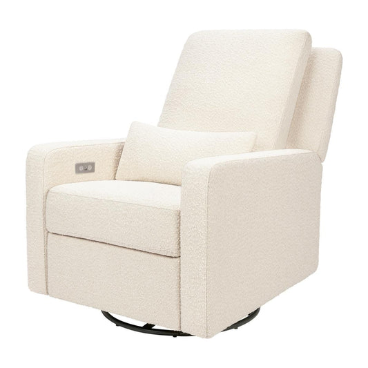 Babyletto Sigi Electronic Recliner and Swivel Glider w/ USB - Performance Ivory Boucle - M23085PWB