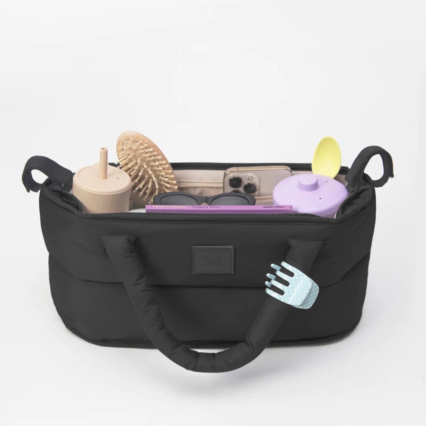 7 A.M. Enfant Romy Stroller Organizer, 2 Tier - Black - VB023-BK
