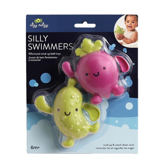 Itzy Ritzy Silly Swimmers Whimsical Wind-Up Bath Toys - Pickle & Beet - 456501751