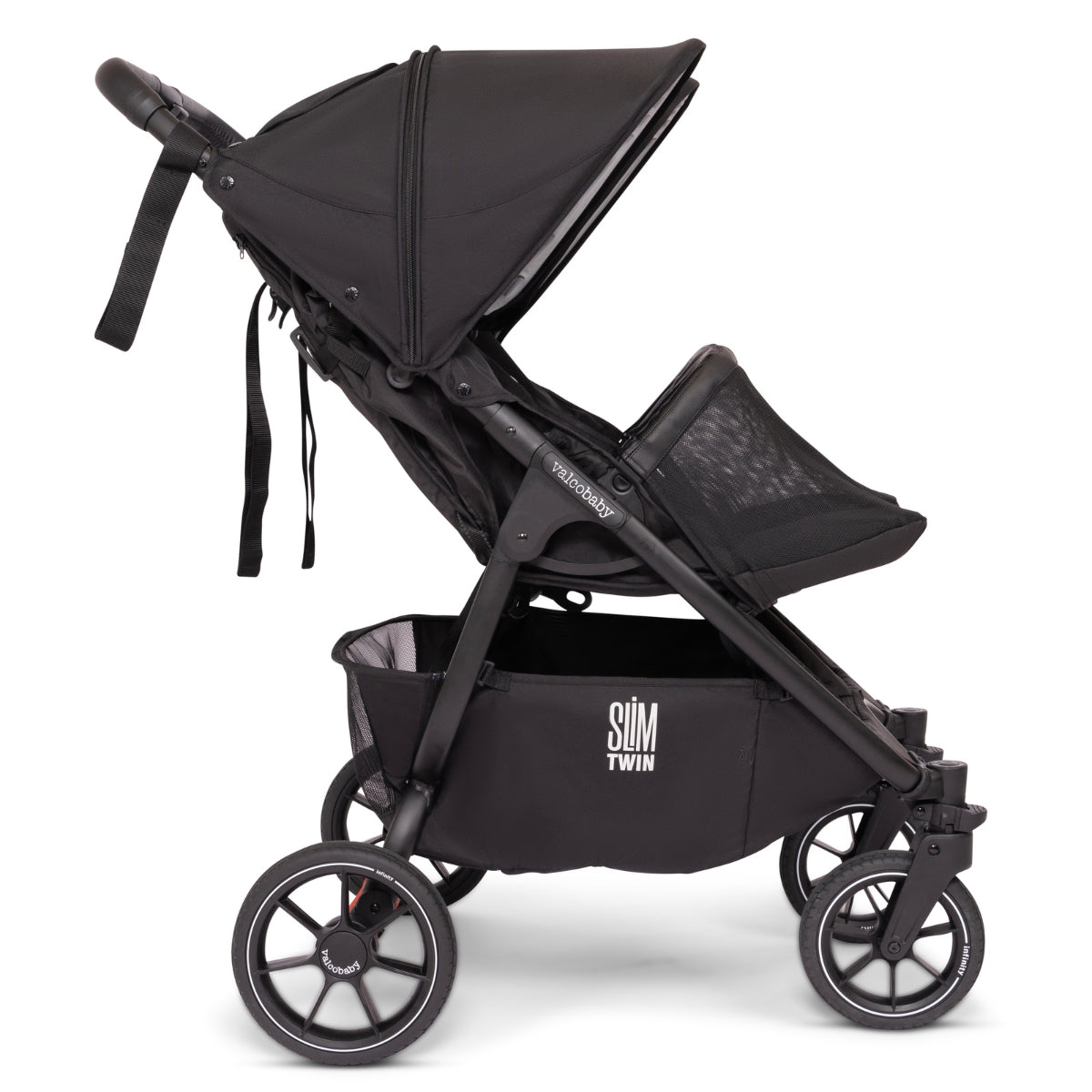 Valco Slim Twin S2 Stroller - Pitch Black