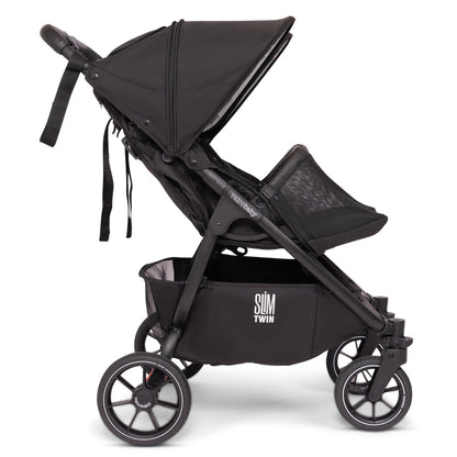 Valco Slim Twin S2 Stroller - Pitch Black