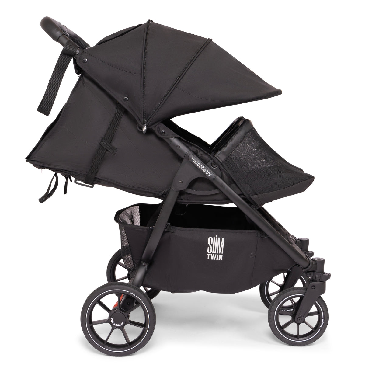 Valco Slim Twin S2 Stroller - Pitch Black