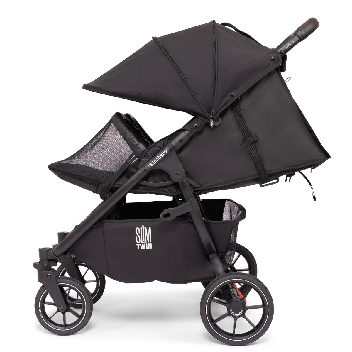 Valco Slim Twin S2 Stroller - Pitch Black
