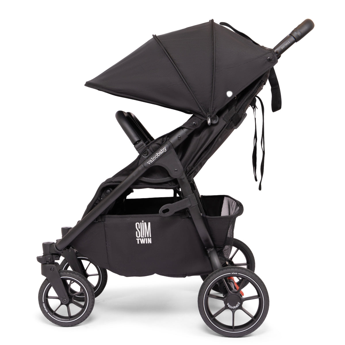 Valco Slim Twin S2 Stroller - Pitch Black