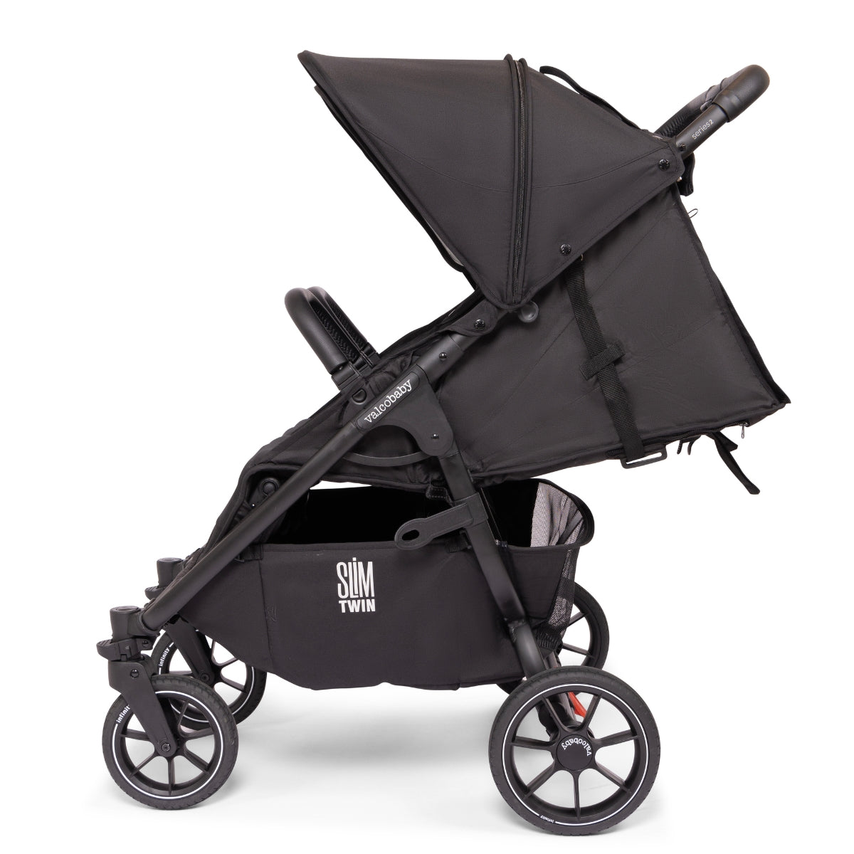 Valco Slim Twin S2 Stroller - Pitch Black