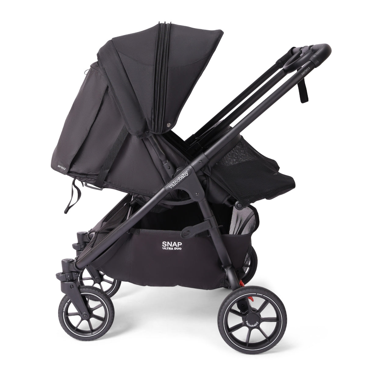 Valco Ultra Duo S2 Double Stroller - Pitch Black