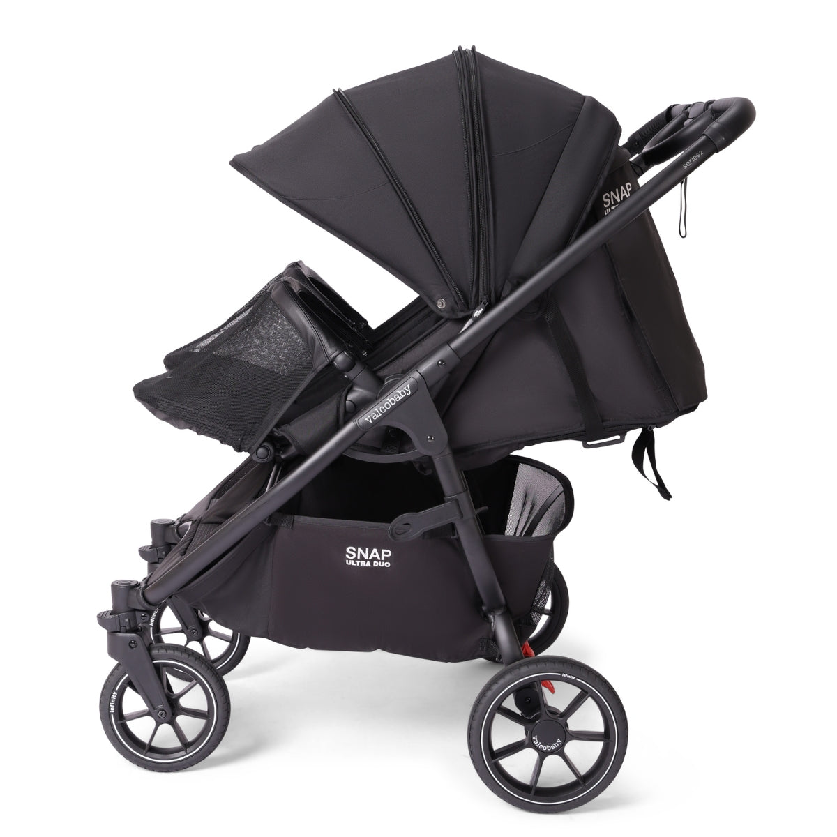 Valco Ultra Duo S2 Double Stroller - Pitch Black