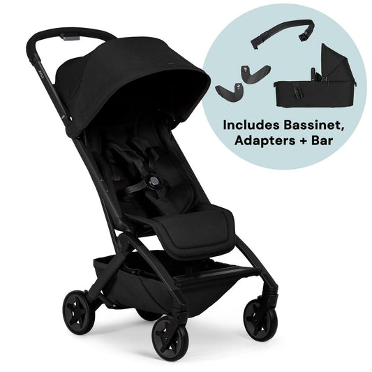 Joolz Aer2 Lightweight Compact Stroller Newborn Bundle - Space Black / Black Carbon - NB-440200-440250
