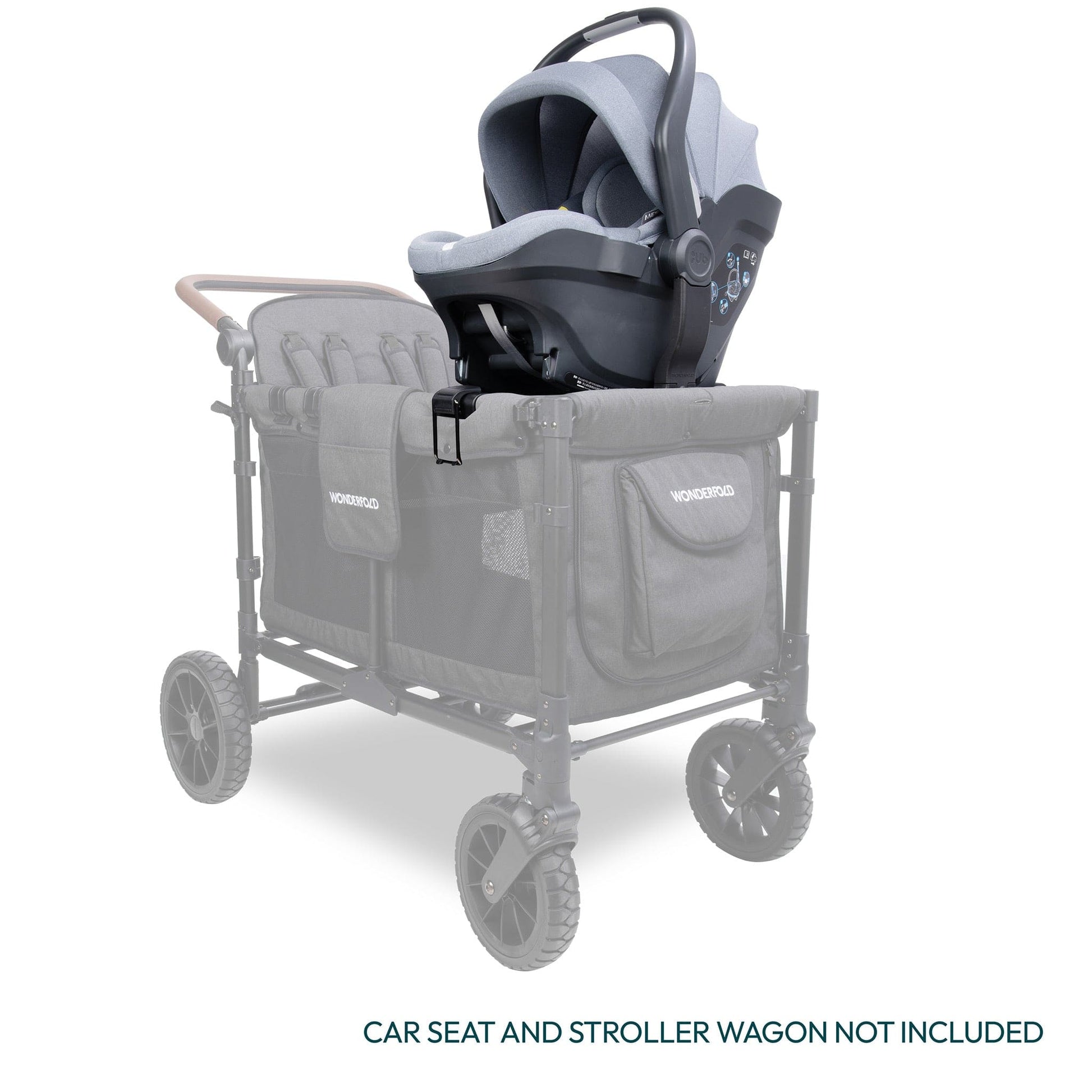 jeep wrangler stroller wagon with included car seat adapter WonderFold W4 Series Car Seat Adapter