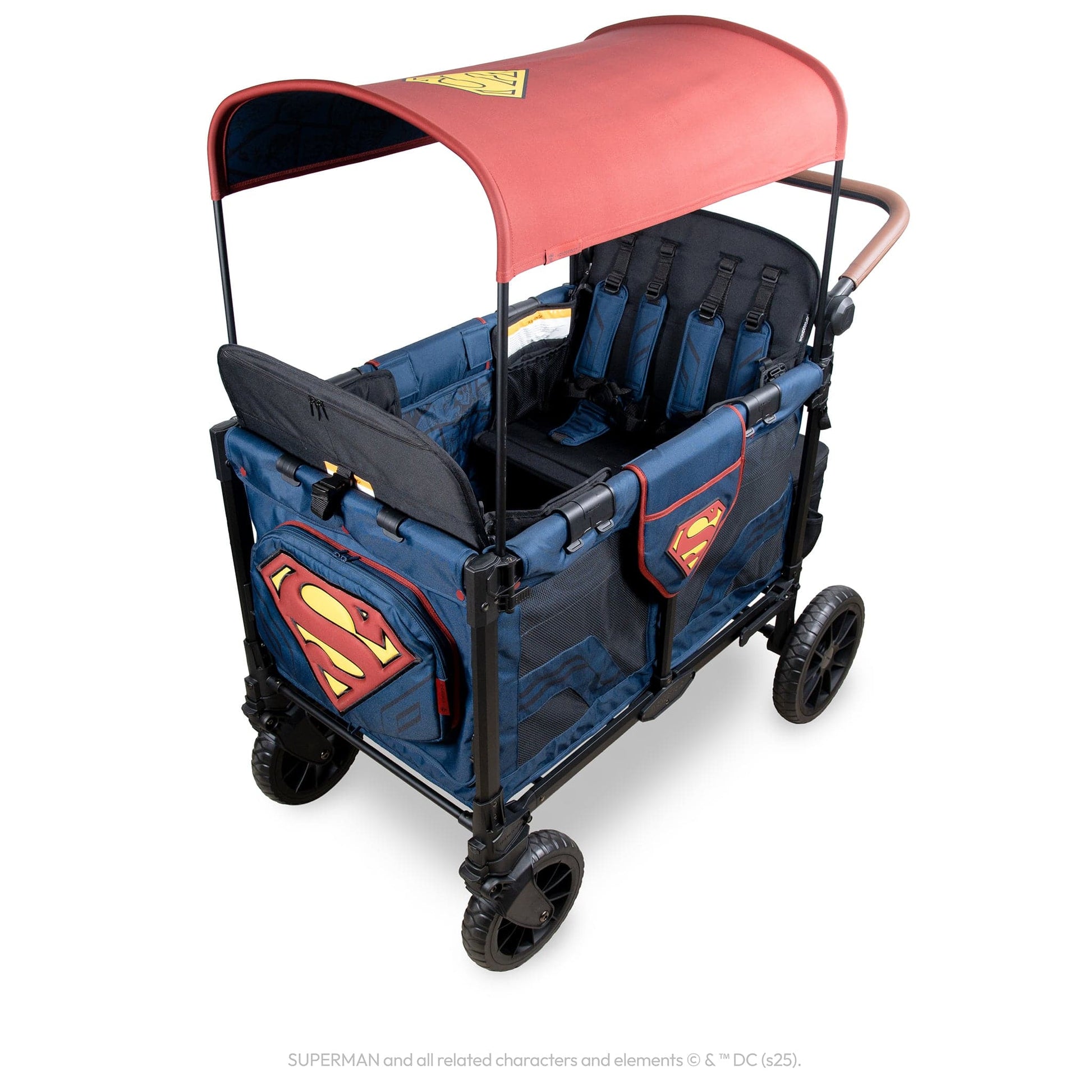 WonderFold W4 Luxe Pro (4 Seater) Stroller Wagon - Superman - W4LUXP-WBSP