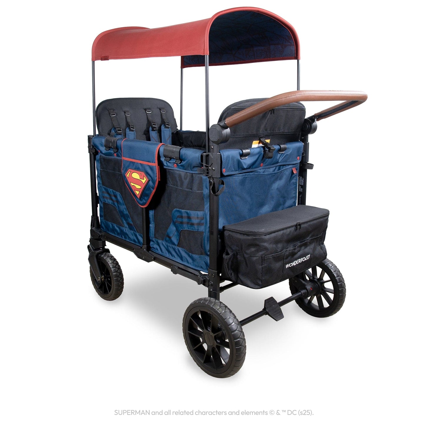 WonderFold W4 Luxe Pro (4 Seater) Stroller Wagon - Superman - W4LUXP-WBSP