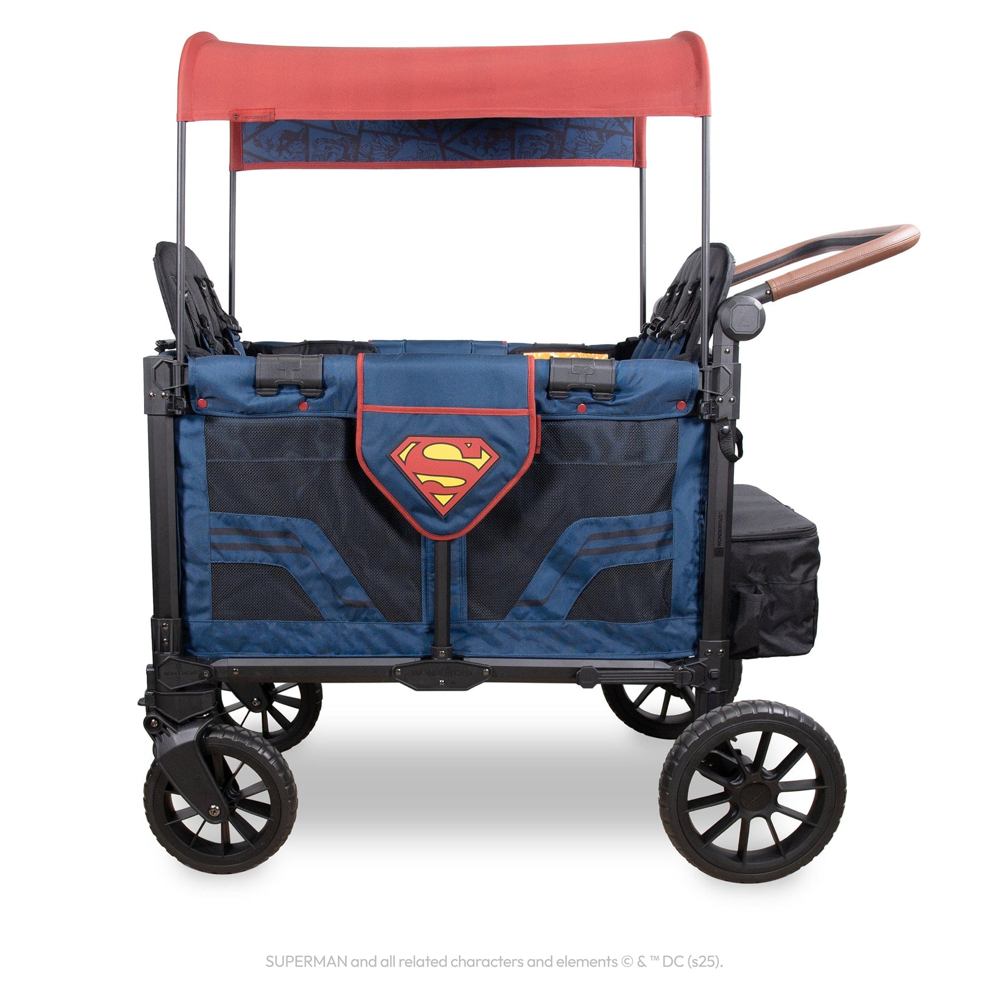 WonderFold W4 Luxe Pro (4 Seater) Stroller Wagon - Superman - W4LUXP-WBSP